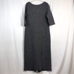 Jones New York Cotton Tweed Black and White Dress with Back Slit